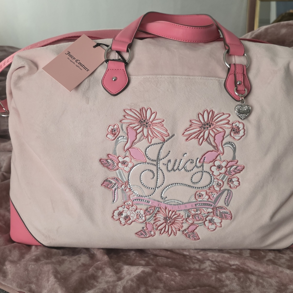 Juicy Couture Pink Embroidered Women's Bag